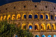 Roman Coliseum und seine unverwechselbare leuchtende Schönheit nachts in Rom - Italien von Castro Sanderson Miniaturansicht