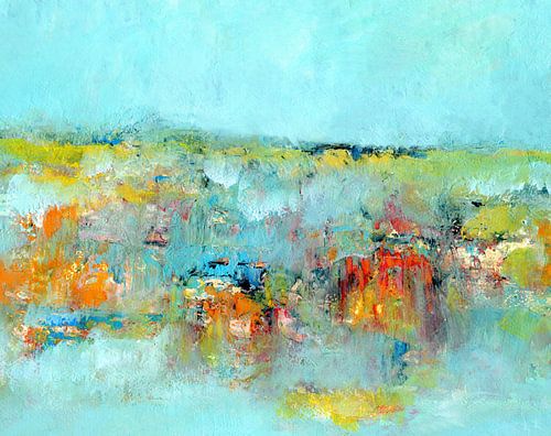 abstract lichtgevend landschap