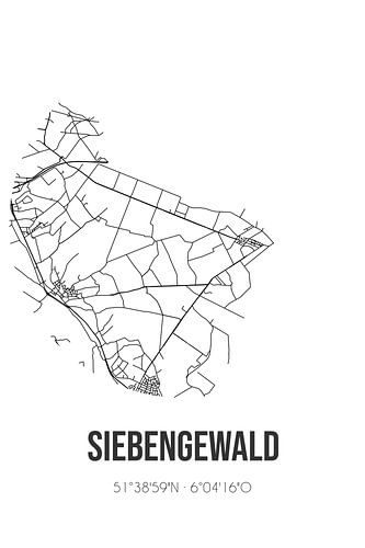 Siebengewald (Limburg) | Karte | Schwarz-Weiß