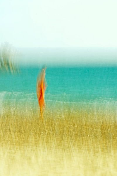 Lonely on the beach by Kirsten Warner