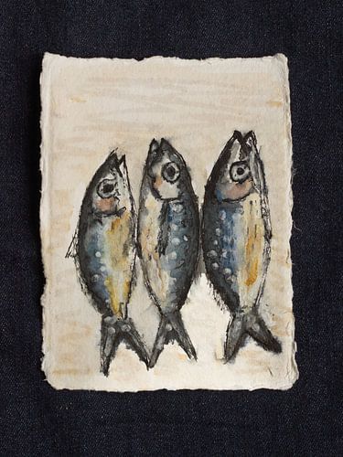 Verse vis, handgeschilderd