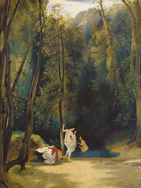 Badende Frau im Park von Terni, Carl Blechen von Meisterhafte Meister