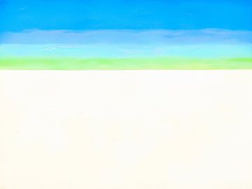 Georgia O'Keeffe - Lucht met platte witte wolk van Vivanne