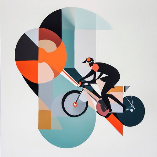 Moderne Fahrradkunst für Radliebhaber