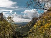 Gabrielensteig, Boheems Zwitserland - Großer Zschirnstein van Pixelwerk thumbnail