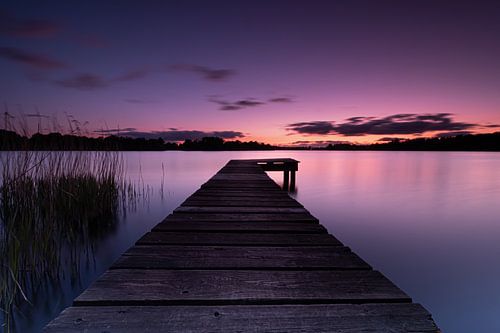 Coucher de soleil sur le Paterswoldsemeer (Groningen)