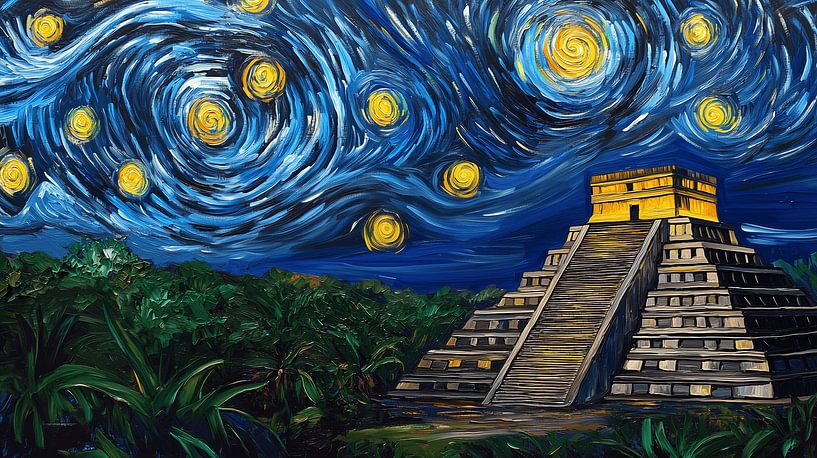 Mayan Starry Night by ThetaGlitch