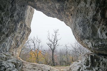 Uitzicht vanuit de grot van Max Schiefele