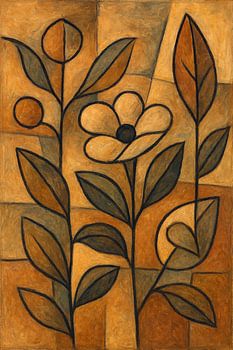 Peinture décorative de fleurs.