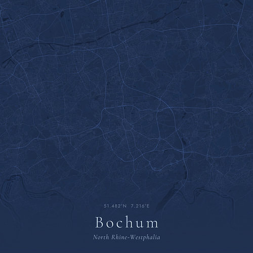 Historische Landkarte von Bochum, Deutschland