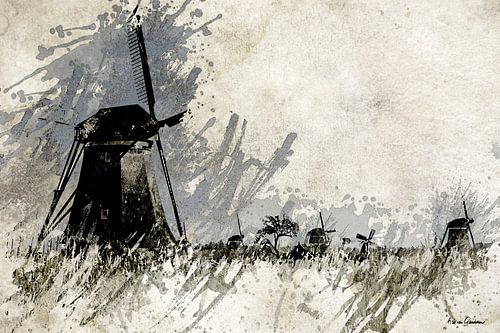 Moulins près de Kinderdijk