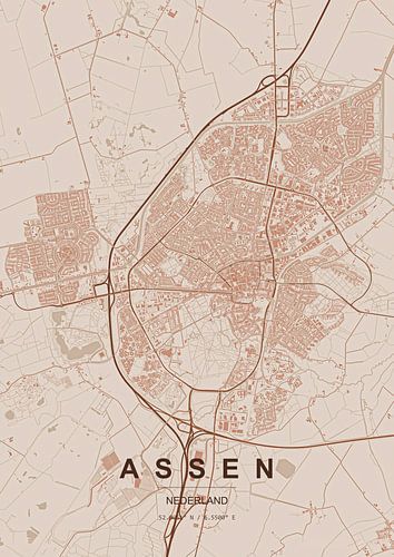 Assen Plattegrond van Stef van Campen