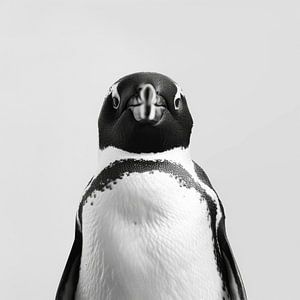 Pinguin in Schwarz-Weiß