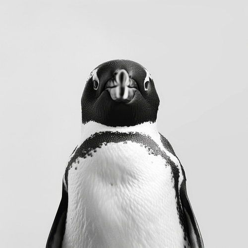Pinguïn in zwart-wit