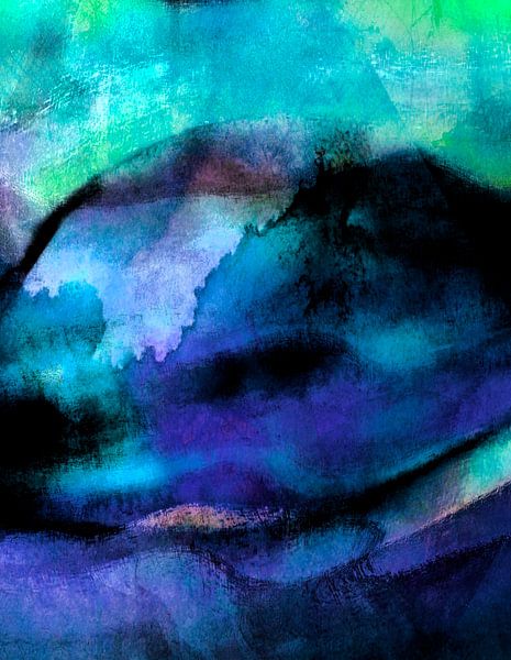Pop Art Zauber Blau von FRESH Fine Art