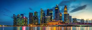 De skyline van Singapore van FineArt Panorama Fotografie Hans Altenkirch