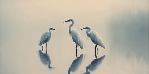 Reigers in Monochrome Mist no.1