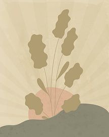 Paysage minimaliste avec rayons de soleil sur Tanja Udelhofen