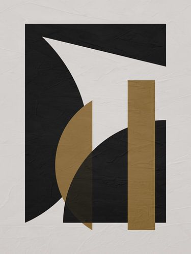Abstract organic geometric art in earth tones