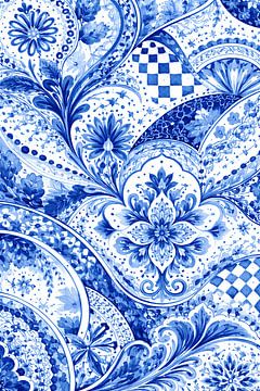 Kobaltblauer Lockenwickler, Ornaments in Motion von BS