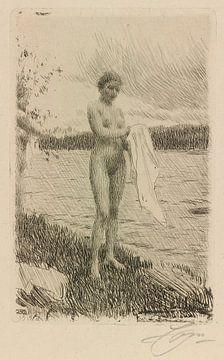 Anders Zorn - De rivier Dal (1919 van Peter Balan