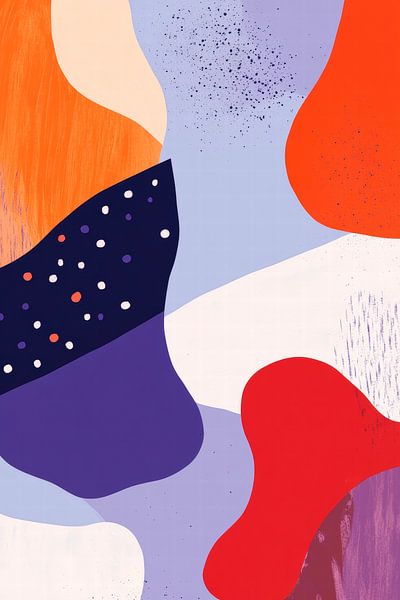 Abstract colour forms - modern and lively by Poster Art Shop