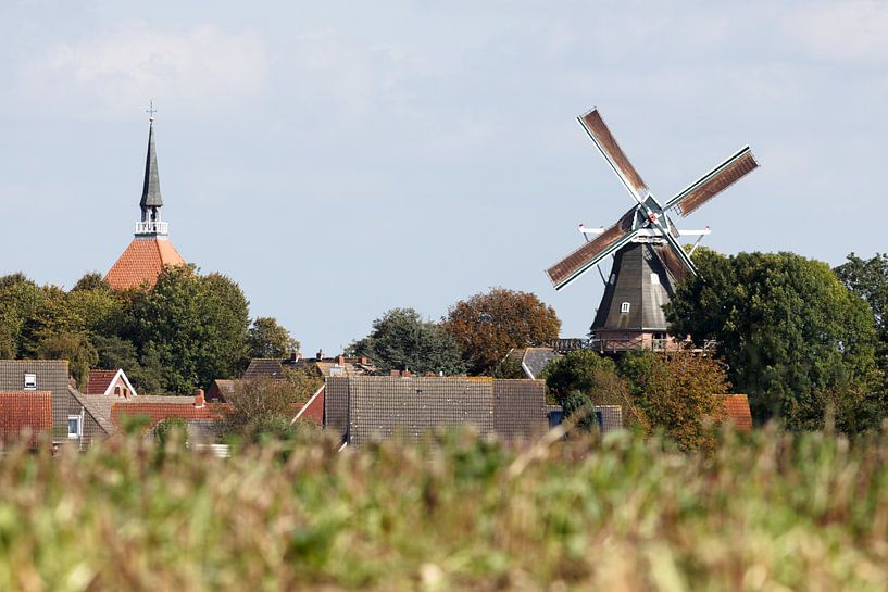 Church and mill by Rolf Pötsch