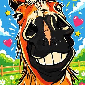 Lustige Pferde-Cartoons und Comic-Kunst von Ramy Salah Hefny