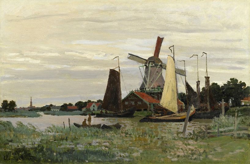 Windmill near Zaandam, Claude Monet by Masterful Masters