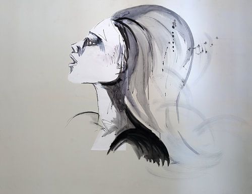 Artwork of a woman's head