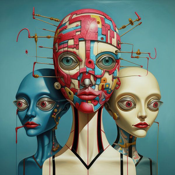 Heads abstract and bizarre by Art Bizarre