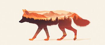 Dierenlandschap illusie