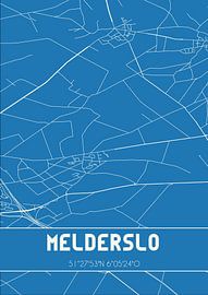 Blueprint | Carte | Melderslo (Limburg) sur Affiches de lieux