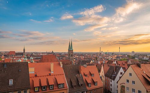 Panoramic view from the Freiung of Nuremberg Imperial Castle