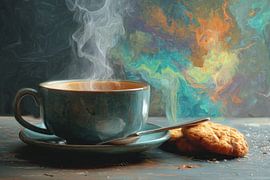 Coffee or Cappuccino abstract illustration