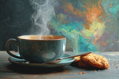 Koffie of Cappuccino abstracte illustratie