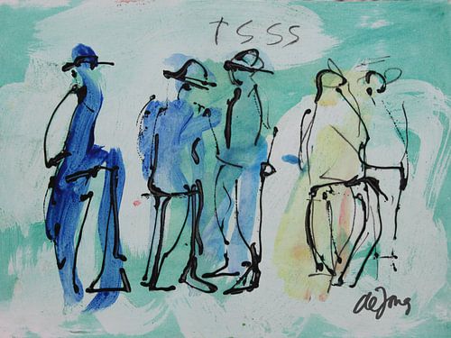 Stille, Gruppe von Menschen in der Natur