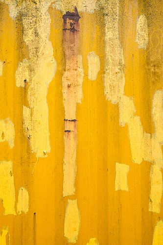 Abstract: surface of yellow container