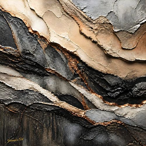 Fractured Earth 4: Eigentijdse luxe, ruwe elegantie van Johannas Art Creations