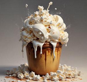 Eiscreme Popcorn süß
