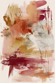 Weiche abstrakte Malerei in Erdtönen - Organische Ruhe für Schlafzimmer oder Salon von Joriali Abstrakte Kunst