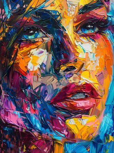 Portrait abstrait moderne