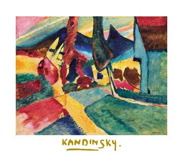 Landschap met twee populieren van Wassily Kandinsky van Peter Balan