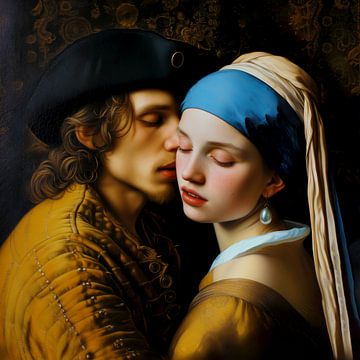 Girl with a Pearl Earring (and her lover) by Preet Lambon