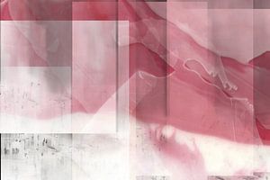 zeitgenössische Mischtechnik in Rosa