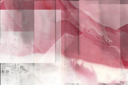 zeitgenössische Mischtechnik in Rosa