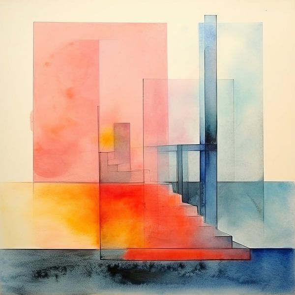 Higher Up van Abstract Schilderij