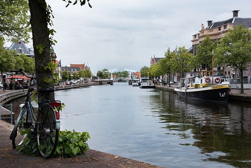 Haarlem: het Spaarne met zicht op Gravestenenbrug