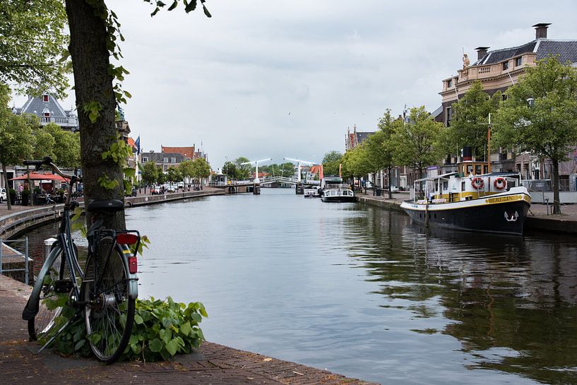 Haarlem: het Spaarne met zicht op Gravestenenbrug par Cilia Brandts