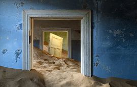 Kolmanskop, Light on the door by Ton van den Boogaard